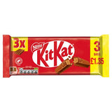 KIT KAT 4 FINGER 3PK PM £1.35 20 X 124.5G