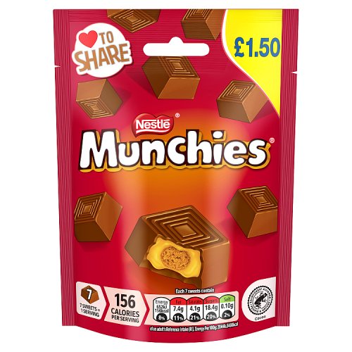 MUNCHIES POUCH BAG PM £1.50 10 X 81G