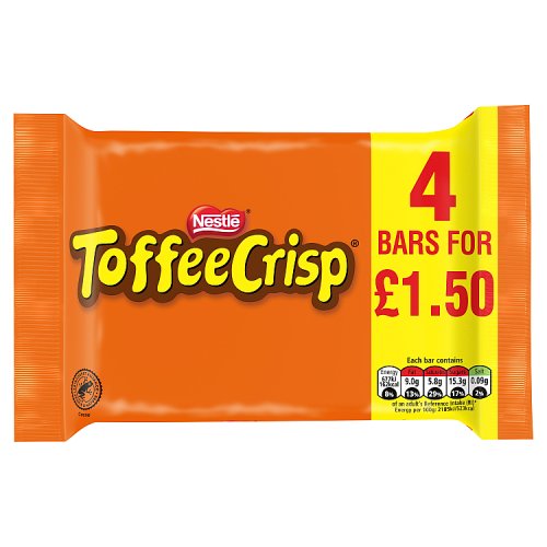 TOFFEE CRISP 4 PACK PM £1.50 14 X 124G