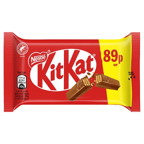 KIT KAT 4 FINGER MILK PM £0.89 24 X 41.5G