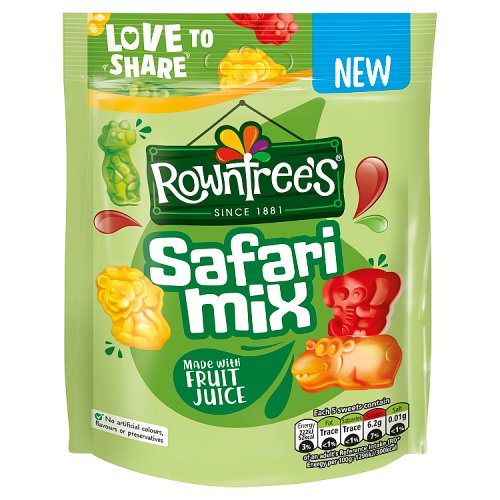 ROWNTREES SAFARI MIX POUCH 10 X 115G