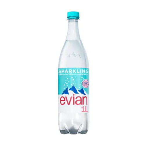 EVIAN SPARKLING PET 12X1L