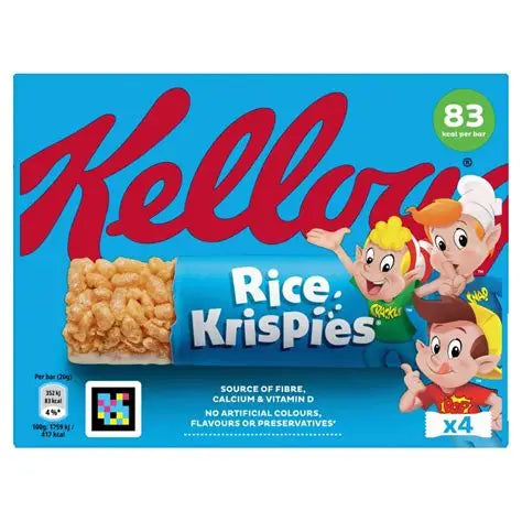 Kellogg's Rice Krispies Breakfast Cereal Bars 4 x 20g