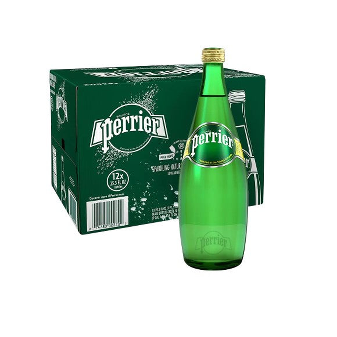 PERRIER GLASS BOTTLE 12X750ML