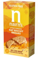 9556-E NAIRNS GF OATS & STEM GINGER BISCUIT BREAKS 12X160G