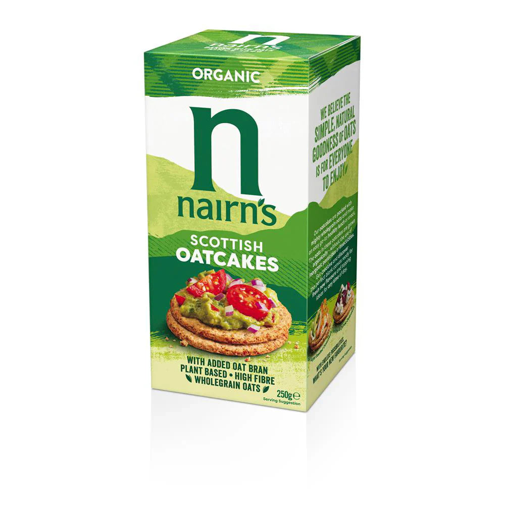 9127-E NAIRNS ORGANIC OATCAKES 12X250G
