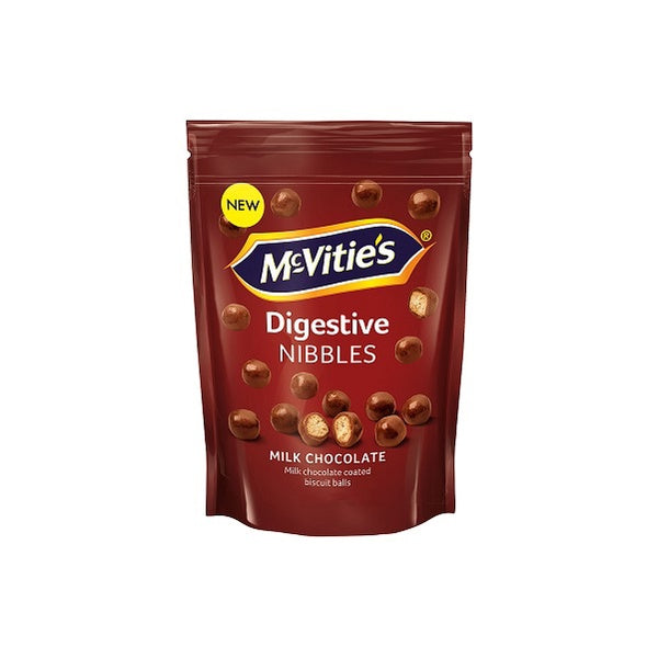 00362-39 MCVITIES DIGESTIVE NIBBLES MILK CHOCOLATE COATED BISCUITS BALLS 14X80G
